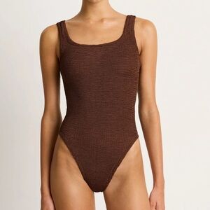 Hunza G Maya one piece - Metallic Chocolate